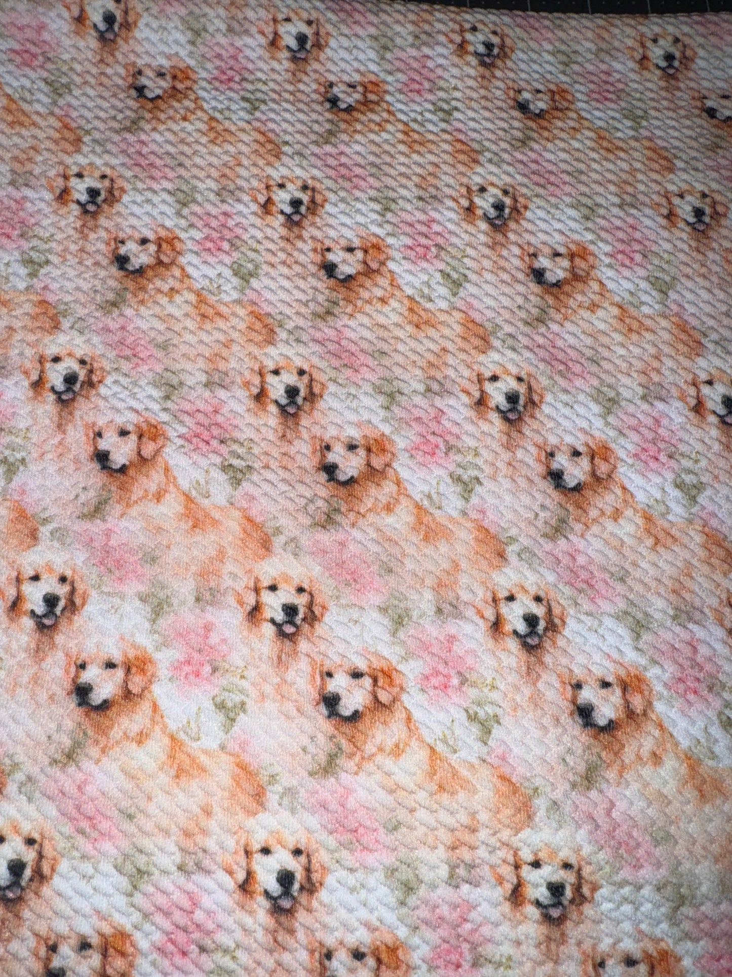 Golden retriever bullet fabric yard,1/2 yard, strip