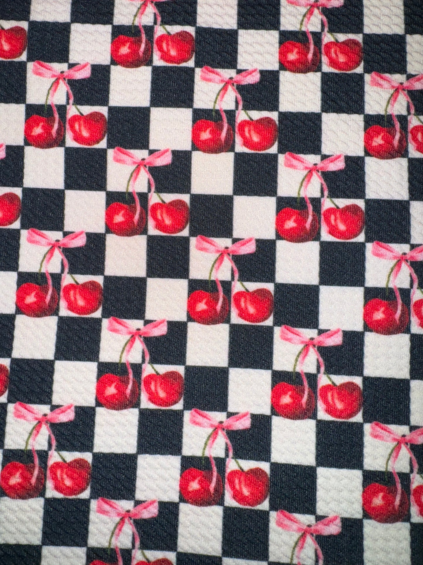 Checker cherries bullet fabric yard,1/2 yard
