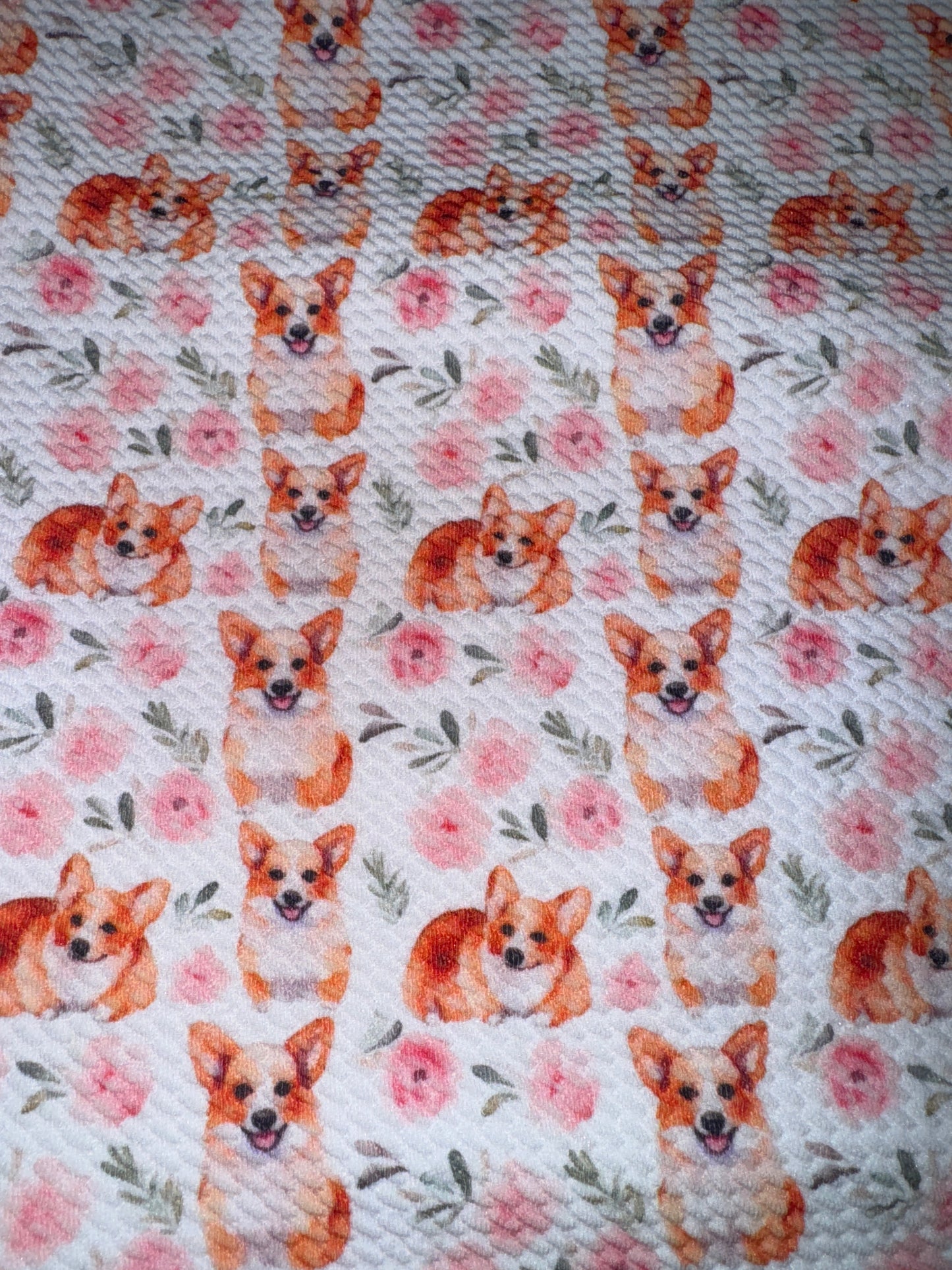 Corgi dog bullet fabric yard, 1/2 yard