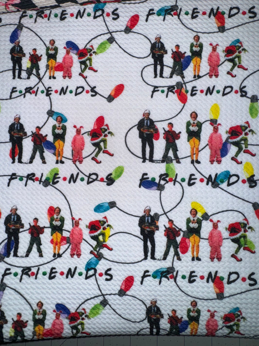 Christmas friends bullet fabric yard,1/2 yard