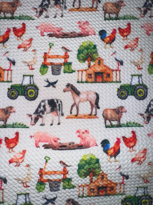 Farm animals bullet fabric yard, 1/2 yard