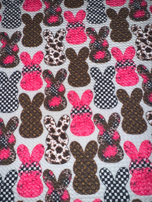 Boujee bunny bullet fabric 1/2 yard