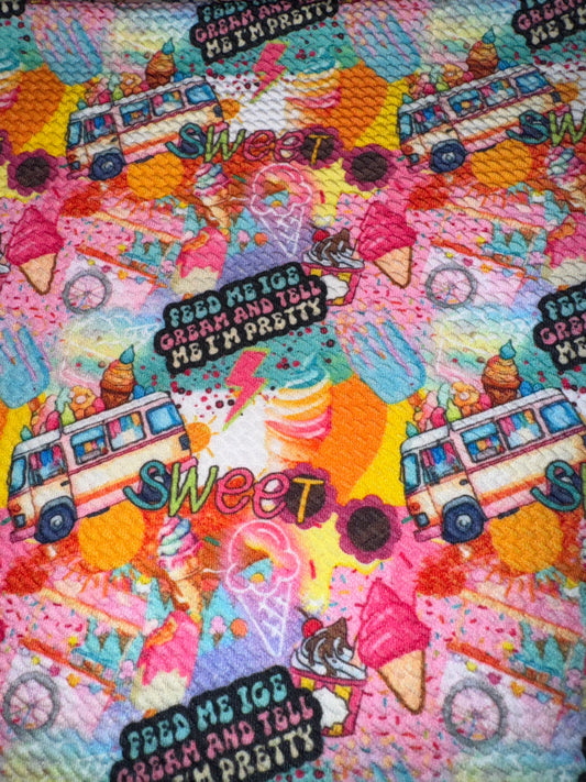 Sweet ice cream bullet fabric yard,1/2 yard