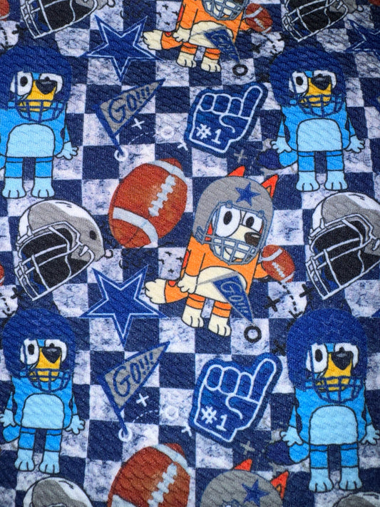 Blue guy football bullet yard