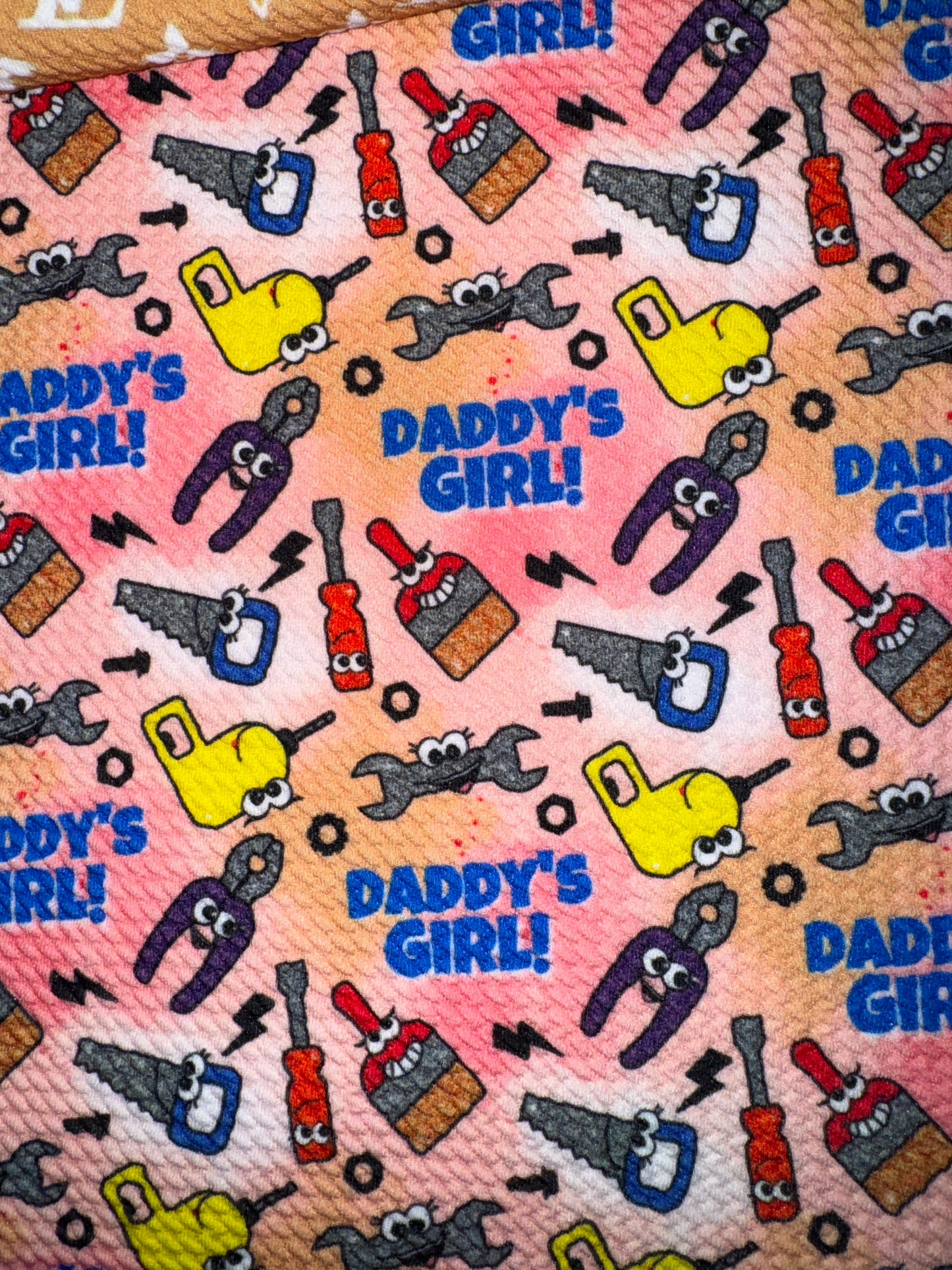 Daddy’s girl bullet fabric yard,1/2 yard, strip