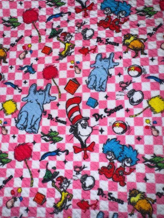 Cat in the hat bullet fabric yard,1/2 yard