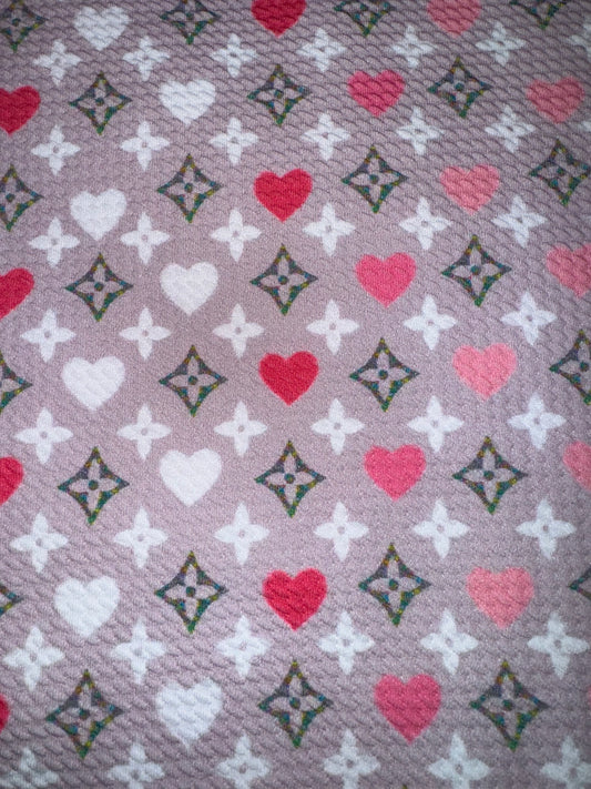 LV hearts bullet fabric yard,1/2 yard