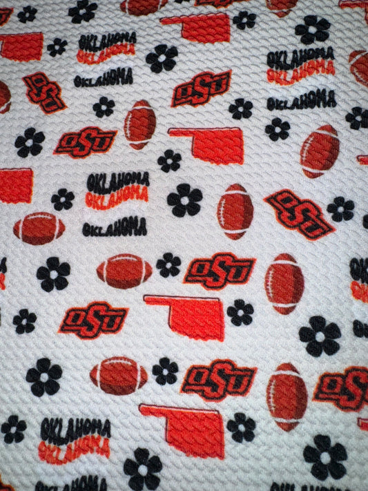 OSU bullet fabric yard, 1/2 yard