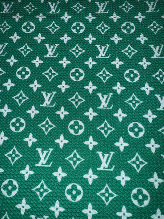 Green LV bullet fabric yard, 1/2 yard, strip