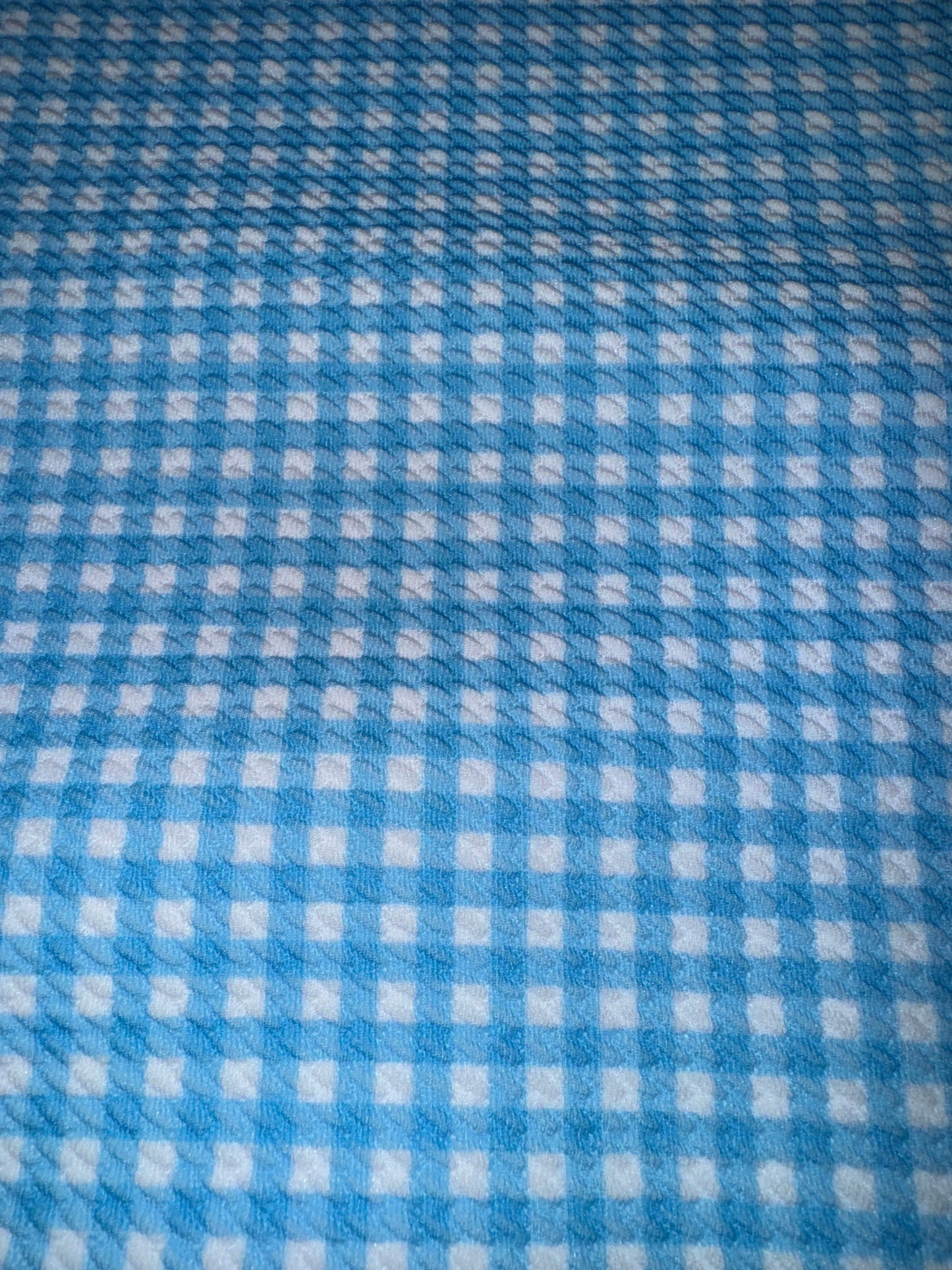 Pastel blue plaid bullet fabric 1/2 yard