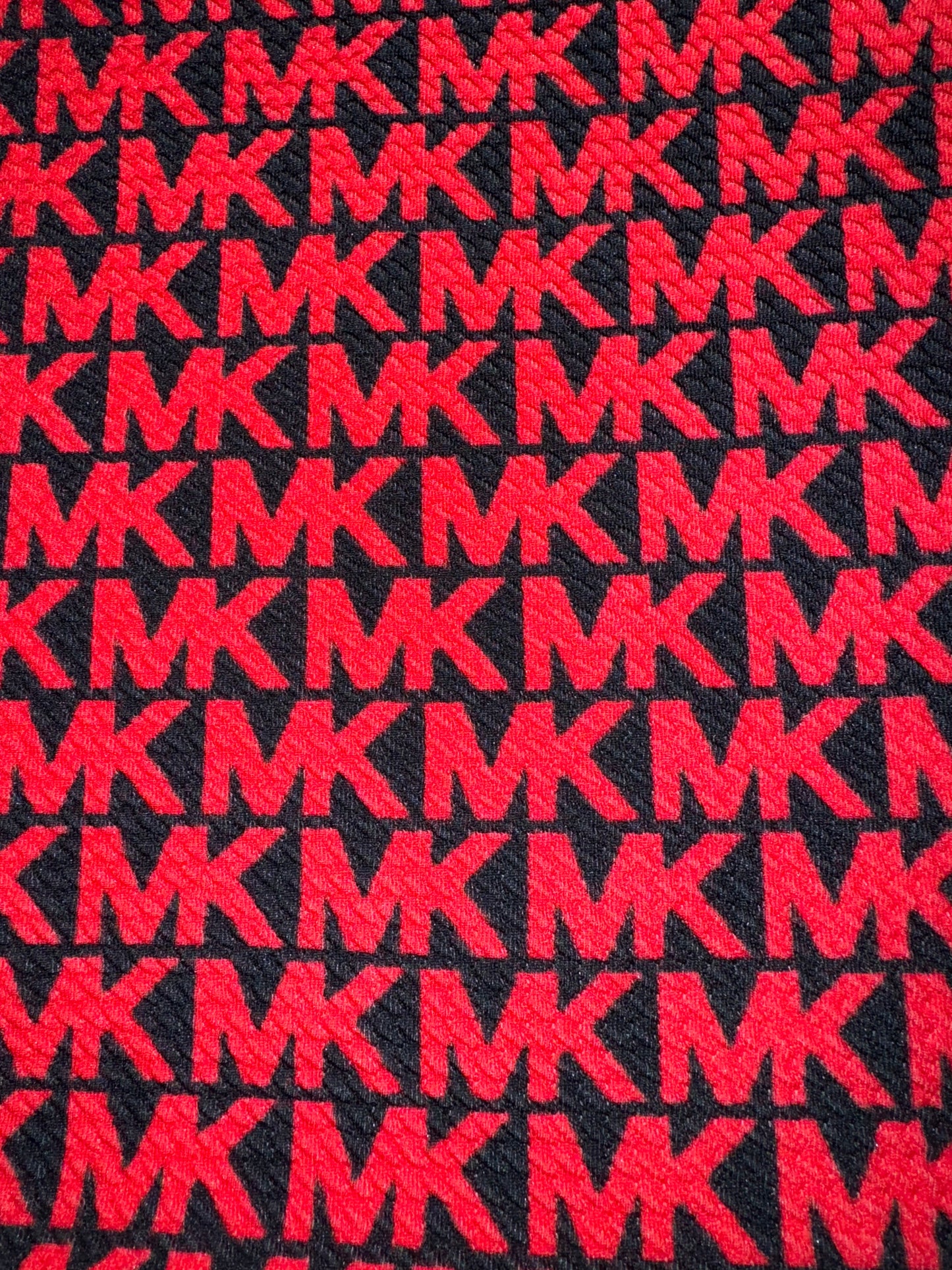 Red MK bullet fabric yard, half yard