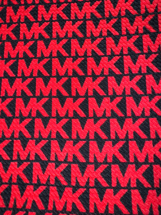 Red MK bullet fabric yard, half yard