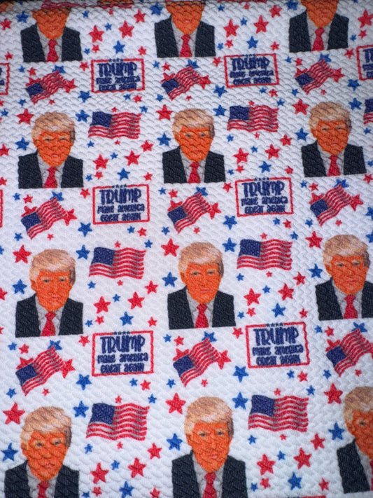 President Trump bullet fabric 1/2 yard