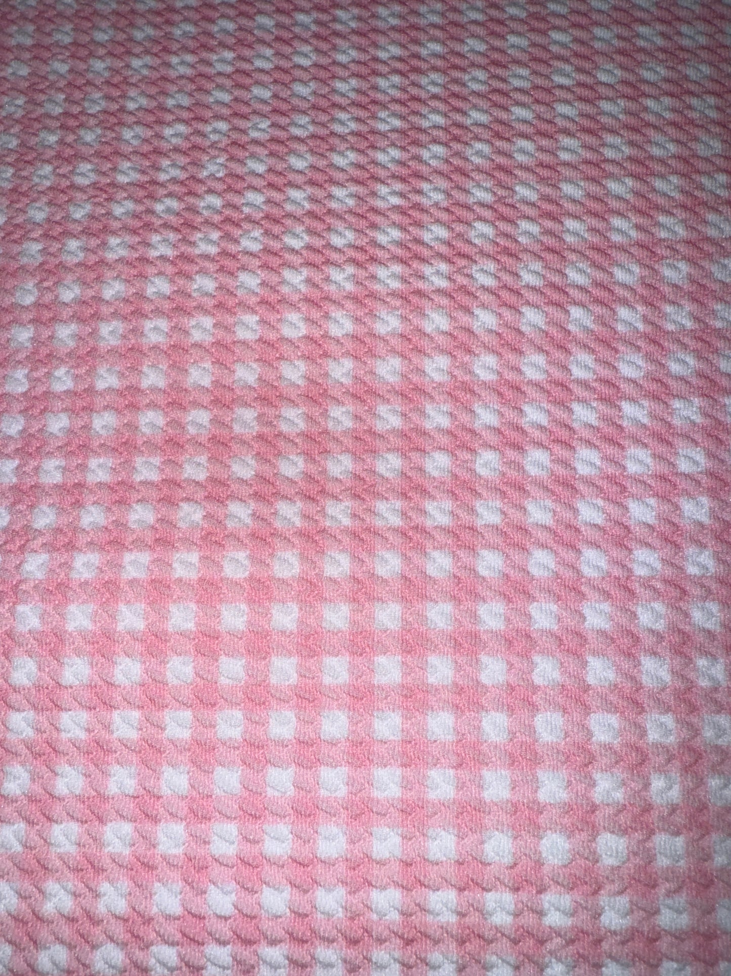 Pastel pink plaid bullet fabric 1/2 yard