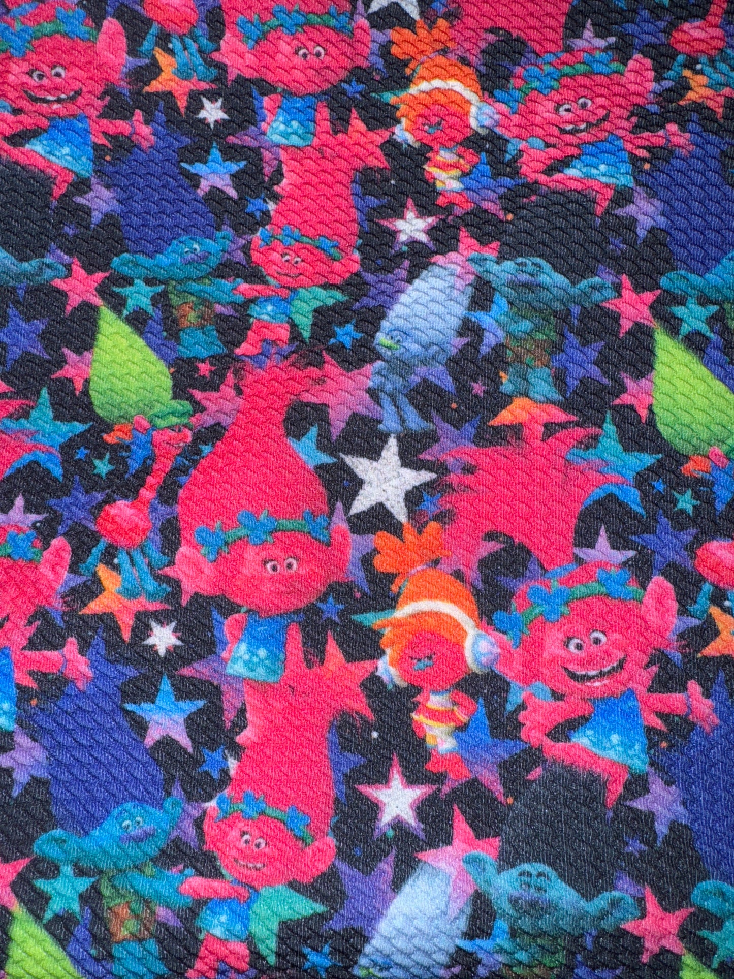 Trolls bullet fabric yard, 1/2 yard