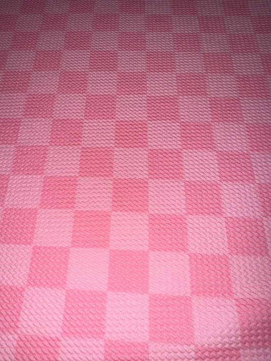 Pink Checker bullet fabric 1/2 yard