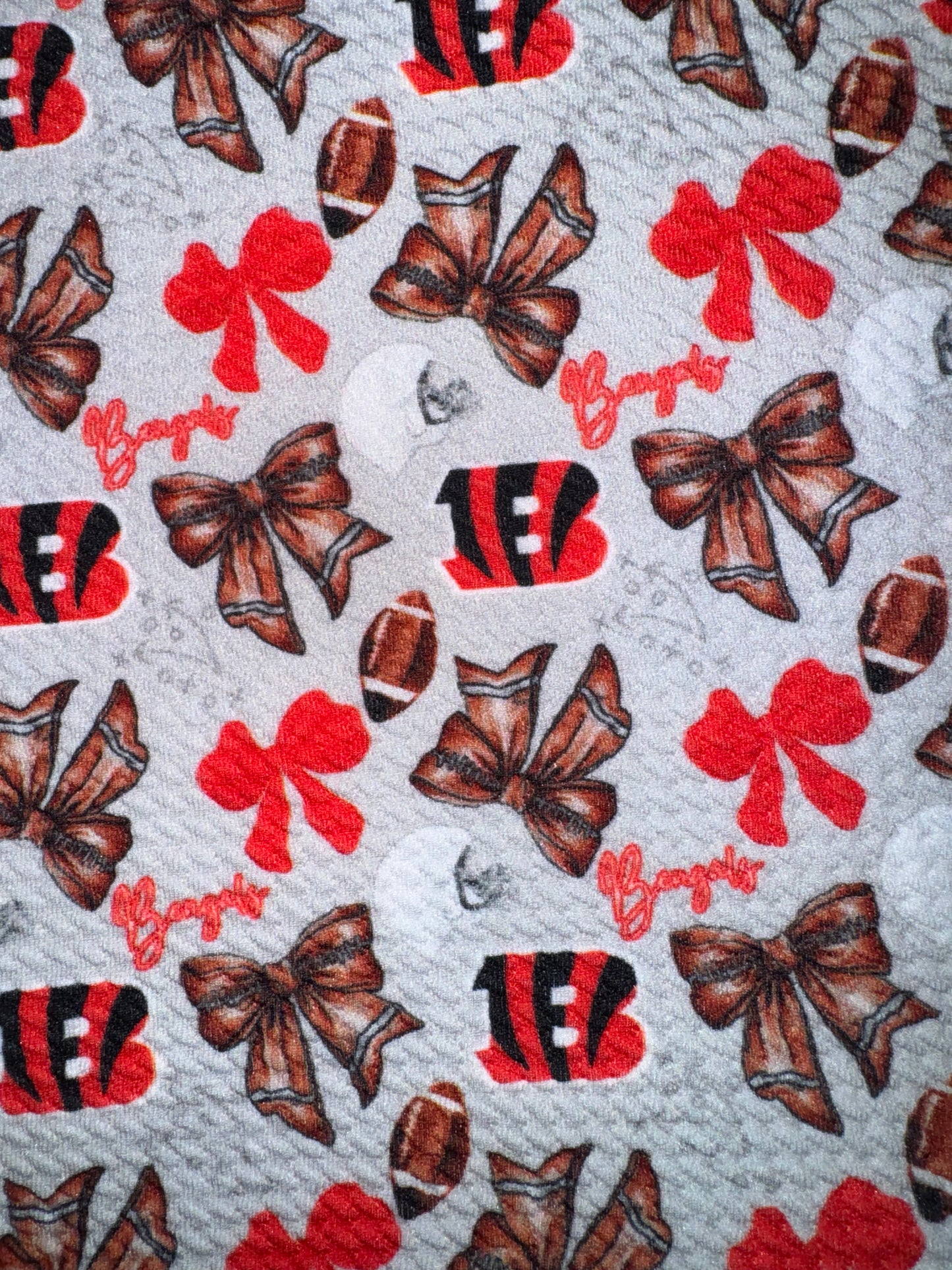 Bengals bullet fabric yard,1/2 yard