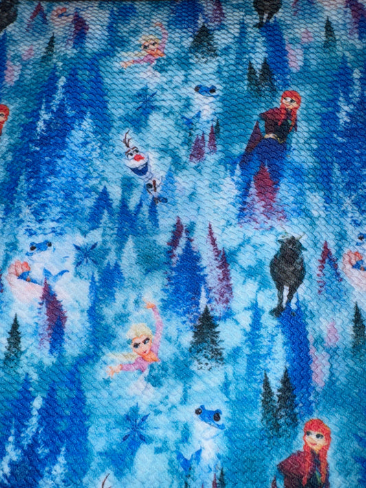 Frozen bullet fabric yard, 1/2 yard