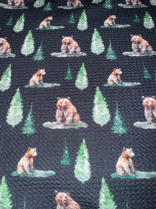 Sale- Bear bullet fabric yard, 1/2 yard