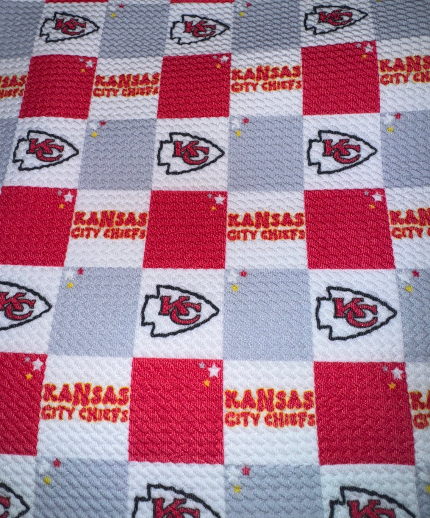 KC Chiefs bullet fabric yard