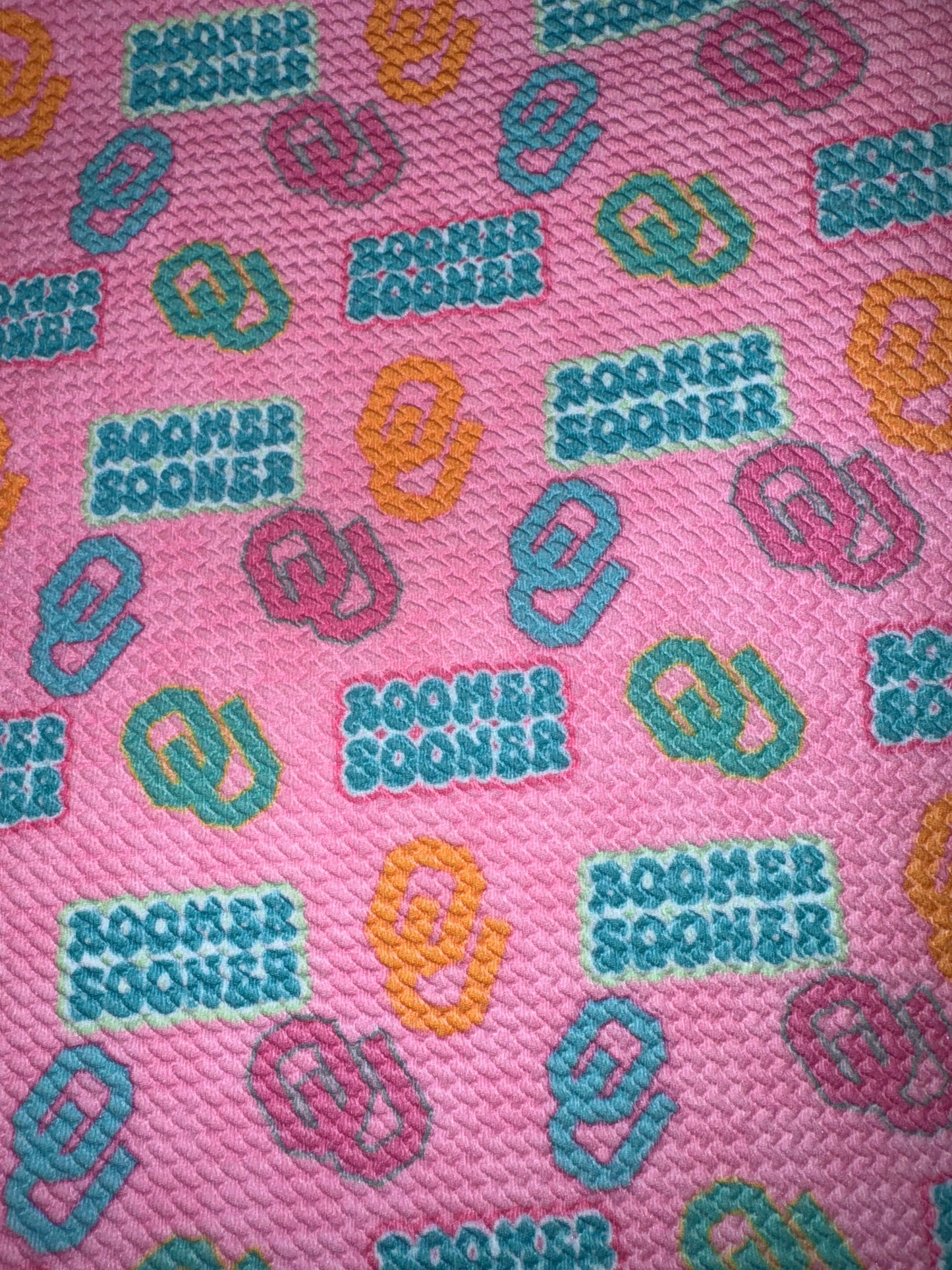 OU Boomer sooner bullet fabric yard