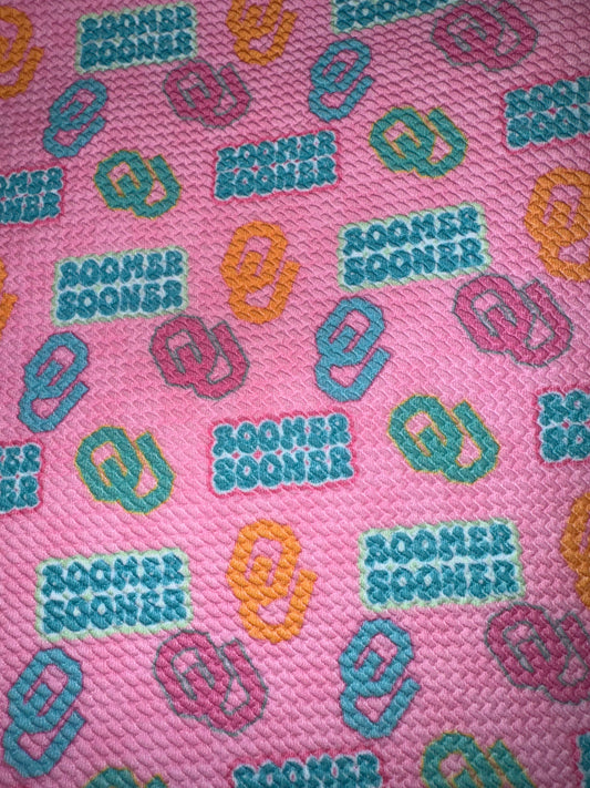 OU Boomer sooner bullet fabric yard